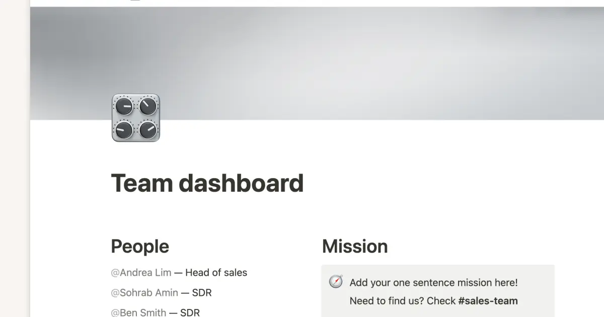 Team dashboard - thumbnail